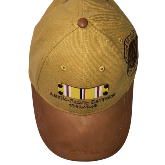 Asiatic Pacific Campaign 1941-1945 Cap Hat Beige Brown One Size Adjustable - Picture 5 of 6
